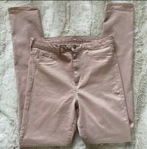 H&M Women's Rose Pink High Waist Stretch Jeggings Denim Size 32
